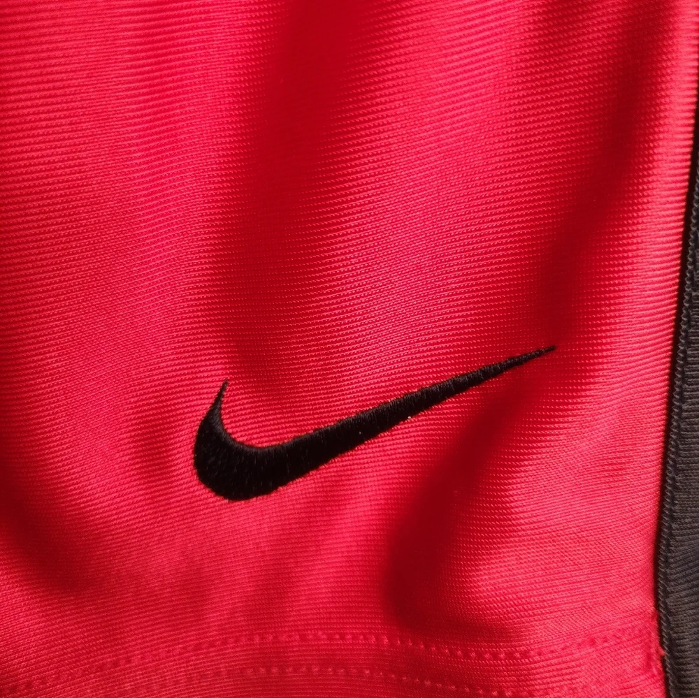 Nike 1990s Basketball Tearaway Dazzle Vintage Warm-Up Track Pants in Red Size L